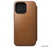 Nomad Modern Leather Folio iPhone 15 Pro Max flip tok, angol barna