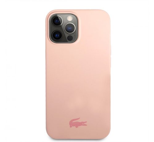 Lacoste Glossy Printing Logo iPhone 13 Pro Max szilikon tok, rózsaszín