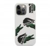 Lacoste Allover Pattern iPhone 13 Pro Max szilikon tok, fehér