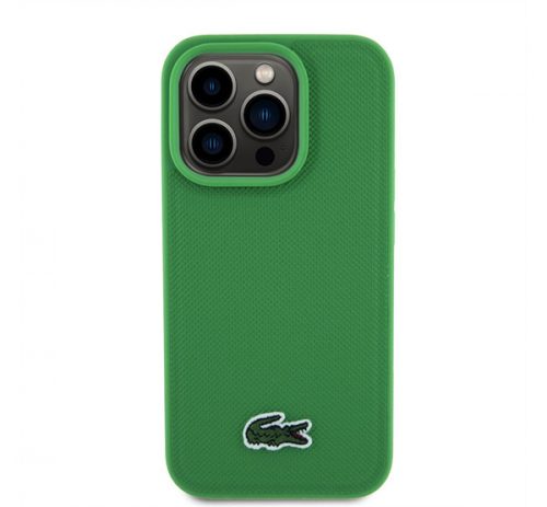 Lacoste Iconic Petit Pique Woven Logo iPhone 15 Pro MagSafe tok, zöld