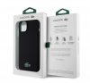 Lacoste Microfiber Croc Logo MagSafe iPhone 15 Plus szilikon tok, fekete