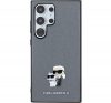 Karl Lagerfeld Saffiano Karl & Choupette Metal Pin Samsung Galaxy S24 Ultra tok, szürke