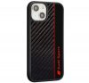 Audi Carbon Fiber Stripe iPhone 13 / 14 / 15 tok, fekete / piros