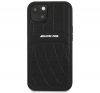 AMG Leather Curved Lines Apple iPhone 13 / 14 / 15 tok, fekete