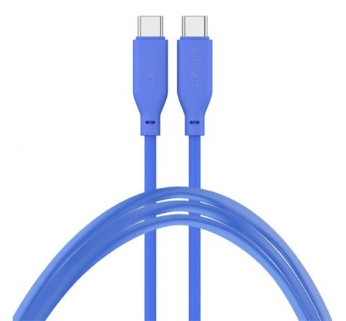 4smarts High Flex USB Type-C / USB Type-C Szilikon töltő- és adatkábel,  60W, 1.5m kék