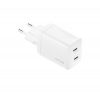 4smarts PDplug Dual töltő adapter 2xType-C, 36W, fehér