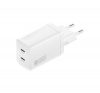 4smarts PDplug Dual töltő adapter 2xType-C, 45W, fehér