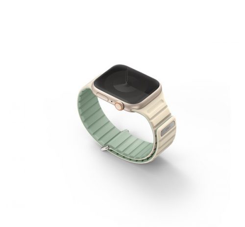 Uniq Revix Evo mágneses Apple Watch szíj, 41/40/38MM menta / bézs