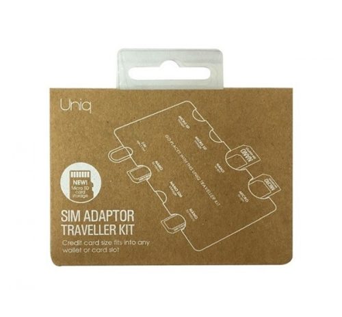 Uniq Sim Adaptor 7in1 utazó rendszerező, adapterhez / bankkártyához, fekete