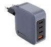 Forcell hálózati gyorstöltő 3xType-C + USB, PD + QC 4.0, 4A, 100W, kék