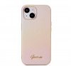 Guess PU Leather Iridescent Metal Script iPhone 15 tok, arany