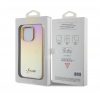 Guess PU Leather Iridescent Metal Script iPhone 15 Pro Max tok, arany