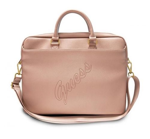 Guess Saffiano Script GUCB15PUSASPI 16" tablet táska, rózsaszín