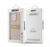 DKNY PU Leather Repeat Pattern Tonal Stripe Apple iPhone 15 Pro tok, rózsaszín