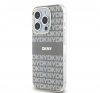 DKNY PC/TPU Repeat Pattern Tonal Stripe Apple iPhone 15 Pro Magsafe tok, bézs