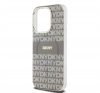 DKNY PC/TPU Repeat Pattern Tonal Stripe Apple iPhone 15 Pro Magsafe tok, bézs