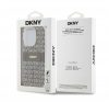 DKNY PC/TPU Repeat Pattern Tonal Stripe Apple iPhone 15 Pro Magsafe tok, bézs