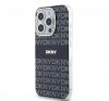 DKNY PC/TPU Repeat Pattern Tonal Stripe Apple iPhone 15 Pro Magsafe tok, fekete