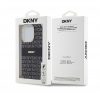 DKNY PC/TPU Repeat Pattern Tonal Stripe Apple iPhone 15 Pro Magsafe tok, fekete