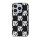 DKNY PC/TPU Checkered Pattern Apple iPhone 15 Pro tok, fekete