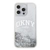 DKNY Liquid Glitter Arch Logo Apple iPhone 15 Pro tok, átlátszó