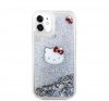 Hello Kitty Liquid Glitter Electroplating Head Logo Apple iPhone 11 hátlap tok, átlátszó