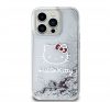 Hello Kitty Liquid Glitter Electroplating Head Logo Apple iPhone 13 Pro hátlap tok, átlátszó