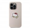 Hello Kitty PU Kitty Asleep Logo Apple iPhone 15 Pro MagSafe hátlap tok, rózsaszín