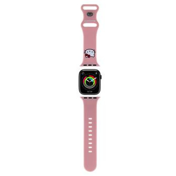 Hello Kitty Liquid Silicone Kitty Head Logo Apple watch szíj, 38/40mm, rózsaszín