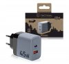 Tactical Microgrid töltő adapter USB + Type-C, GaN, 45W, szürke