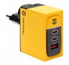 Tactical Nett Warrior gyorstöltő adapter USB + 2 Type-C, 100W, sárga