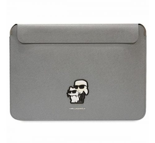 Karl Lagerfeld Sleeve Saffiano Karl&Choupette KLCS14SAKCPMG 14" laptop tok, ezüst