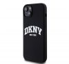 DKNY Liquid Silicone Arch Logo MagSafe iPhone 15 Plus hátlap tok, fekete