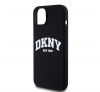 DKNY Liquid Silicone Arch Logo MagSafe iPhone 15 Plus hátlap tok, fekete