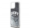 DKNY Liquid Glitter Arch Logo iPhone 15 hátlap tok, fekete