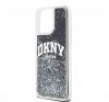 DKNY Liquid Glitter Arch Logo iPhone 15 Pro Max hátlap tok, fekete