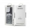 DKNY Liquid Glitter Arch Logo iPhone 15 Pro Max hátlap tok, fekete