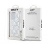 DKNY Liquid Glitter Checkered Pattern iPhone 15 Pro hátlap tok, átlátszó