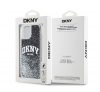 DKNY Liquid Glitter Arch Logo iPhone 11 hátlap tok, fekete