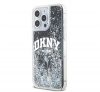 DKNY Liquid Glitter Arch Logo iPhone 12/12 Pro hátlap tok, fekete