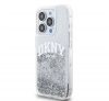 DKNY Liquid Glitter Arch Logo iPhone 14 Pro Max hátlap tok, átlátszó