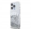 DKNY Liquid Glitter Arch Logo iPhone 14 Pro hátlap tok, átlátszó