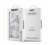 DKNY Liquid Glitter Arch Logo iPhone 14 hátlap tok, átlátszó