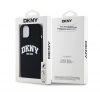 DKNY Liquid Silicone Arch Logo iPhone 11 Magsafe hátlap tok, fekete