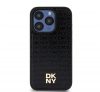 DKNY PU Leather Repeat Pattern Stack Logo iPhone 14 Pro Magsafe hátlap tok, fekete