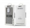 DKNY PU Leather Repeat Pattern Tonal Stripe iPhone 15 Pro Max hátlap tok, bézs