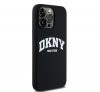 DKNY Liquid Silicone White Printed Logo Apple iPhone 13 Pro Max Magsafe hátlap tok, fekete, DKHMP13XSNYACH