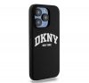 DKNY Liquid Silicone White Printed Logo Apple iPhone 13 Pro / 13 Magsafe hátlap tok, fekete, DKHMP13LSNYACH