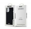 DKNY Liquid Silicone Small Metal Logo Apple iPhone 15 Plus / 14 Plus Magsafe hátlap tok, fekete, DKHMP15MSMCHLK