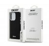 DKNY Liquid Silicone Small Metal Log Apple iPhone 14 Pro Magsafe hátlap tok, fekete,  DKHMP14LSMCHLK